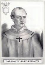 Hadrian II (born 792, died 14 December 872 in Rome) was pope for exactly five years from his