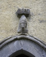Bishop's Head at the Church of, Kilfenora, County Clare, Ireland