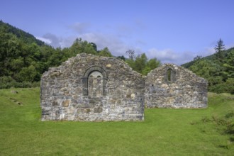 St Saviors Church Ruins, Glendalough, Wicklow Mountains National Park, Brockagh, County Wicklow,