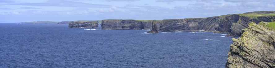 Panorama of cliffs from, Kilkee, County Clare, Ireland