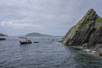 Water taxi for Great Blasket Island, Ballyickeen Commons, Dunquin, Kerry, Ireland