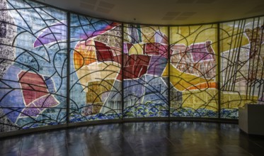 Glass artwork The Journey by Roisin de Buitléar at the Blasket Center Museum, Ferritersquarter,