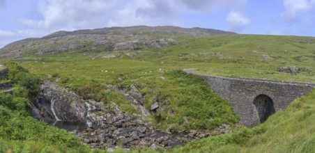 Stone bridge and small waterfall, Adrigole, County Cork, Ireland