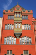 Exterior view of Red Town Hall, Market Square, Basel