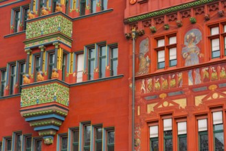 Exterior view of Red Town Hall, Market Square, Basel