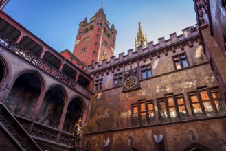 The courtyard of the Red Town Hall, Basel
