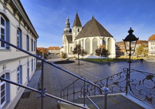 Great St. Mary's Church seen from City Hall, Rathausplatz, Lippstadt, North Rhine-Westphalia,