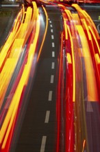 Rote RÃ¼ckleuchten, Rush Hour, RheinuferstraÃŸe, Cologne, Rhineland, North Rhine-Westphalia,