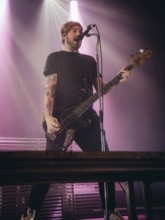 Bass player Pascal Theisen from Emil Bulls live on X-Mas Bash Tour 2025 at Huxley's New World in