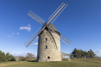 1855 Warnstedter MÃ¼hle, TeufelsmÃ¼hle, stone windmill in the village Warnstedt, Thale, Harz