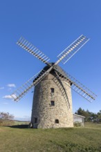 1855 Warnstedter MÃ¼hle, TeufelsmÃ¼hle, stone windmill in the village Warnstedt, Thale, Harz