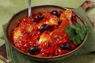 Pollo alla romana, Roman chicken, homemade, no people