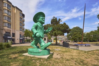 Unity man, sculpture, conceptual artist and sculptor Ottmar Hörl, overcoming borders, general