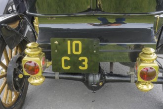 Details Ford T classic car from 1909, classic car meeting at the mills of, Skerries, County Dublin,