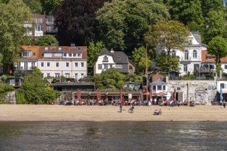 The Café Restaurant Strandperle on the Elbstrand in Hamburg, Germany