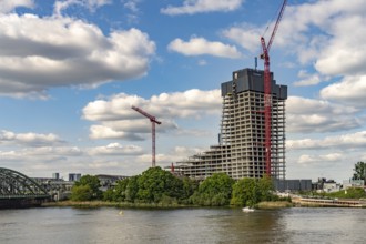 Construction site of the Elbtower on the Norderelbe in Hamburg, Germany