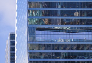 Toronto financial district skyline and modern architecture on Bay street