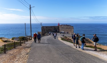 The Farol de Nazare lighthouse, an annual meeting point in autumn to watch the big waves on the