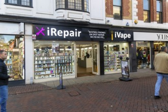 IRepair iVape shop store phone repair and vaping supplies, Tavern Street, town centre of Ipswich,