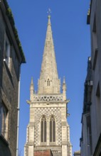 Spire of Ipswich Minster, formerly Saint Mary-le-Tower church, town centre of Ipswich, Suffolk,