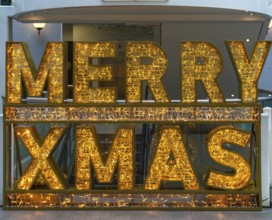 Electric lights Merry Xmas display message