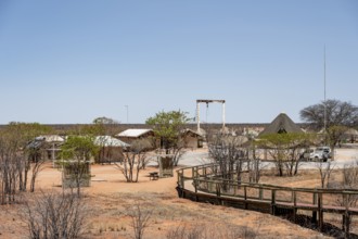Office for former killing of elephants to combat overpopulations, Olifantsrus Camp, Waterhole,
