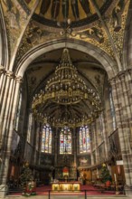 Interior view, Church of St. Peter and Paul, Obernai, Alsace, Bas-Rhin Department, France