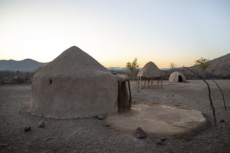 Cabin, traditional Himba village, Kaokoveld, Kunene, Namibia
