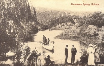 Tourism in Rotorua, 19th century, Historic Photo, New Zealand