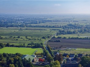 A drainage ditch runs through Hamburg's Kirchwerder Wiesen Nature Reserve near FÃ¼nfhausen in the