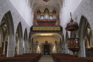 Interior view of Radolfzell Cathedral of Our Lady, Radolfzell am Lake Constance, Konstanz district,