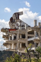 Washington, DC - Demolition of RFK Stadium. The stadium hosted baseball, football, soccer, and