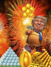 Symbolic image, USA for Trump self-service shop, Trump Bitcoin, questionable speculation gains for