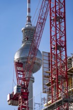 Construction site of the Covivio high-rise building in the vicinity of Alexanderplatz in Berlin,