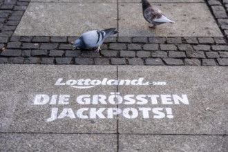 Guerrilla marketing, advertising for the gambling provider, intermediary Lottoland.com, in Germany