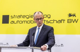 Federal Chancellor Friedrich Merz (CDU) . portrait. Annual event on the BW Automotive Industry
