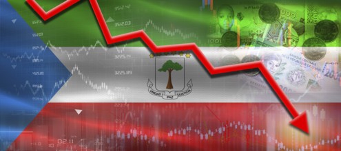 Equatorial Guinea Financial Crisis on Economic Graph. Financial Fall Equatorial Guinean on Economy