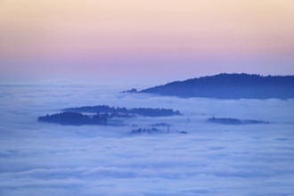 Sea of fog over the midlands, Canton, Aargau, Switzerland