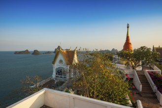 Wat Khao Chong Krachok, sunset, Prachuap Khiri Khan, Prachuap Khiri Khan Province, Central