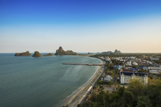 Panoramic view from Wat Khao Chong Krachok, Prachuap Khiri Khan, Prachuap Khiri Khan Province,
