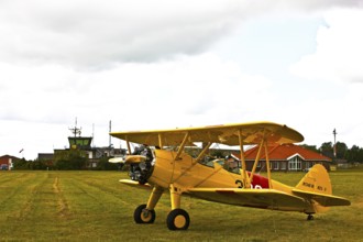Boeing Stearman, radial engine, biplane, classic tail wheel, trainer, Spotterday, Wittmund, Lower