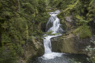 Rottach Wasserfall, Rottach-Egern, Mangfall Mountains, Upper Bavaria, Bavaria, Germany