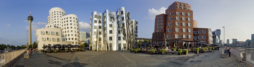 Medienhafen Gehry Buildings Panorama DÃ¼sseldorf Germany