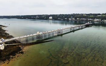 Garth Pier from a drone, Bangor, Wales, UK