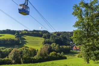 The Schauinsland Railway, Germany's longest cable car on the local mountain of Freiburg im Breisgau
