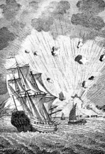 Volcanic eruption on the Moluccas Islands, archipelago in the Pacific Ocean, Indonesia, natural