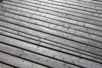 Close-up of grey wooden boards arranged in parallel