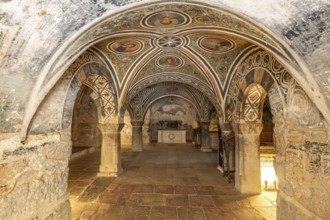 Crypt of the Catholic Monastery of Hosios Luke, UNESCO World Heritage Site in Steiri, Greece