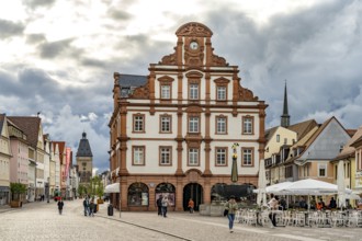 Alte MÃ¼nze, MaximilianstraÃŸe and Altpörtel city gate in Speyer, Rhineland-Palatinate, Germany