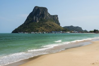 Lonely beach, Ao Noi Beach, Prachuap Khiri Khan, Prachuap Khiri Khan Province, Central Thailand,